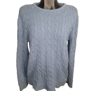 Denver Hayes Women's Light Blue Cable Knit Sweater L